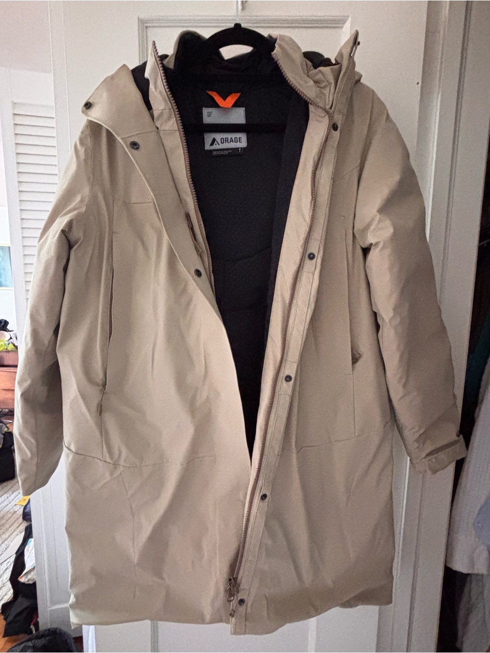 ORAGE Beige Waterproof Parka Jacket